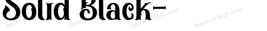 Solid Black字体转换